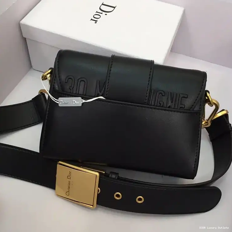 Cheap Montaigne 30 Calfskin Dior Bag Box Black 0505 Luxury